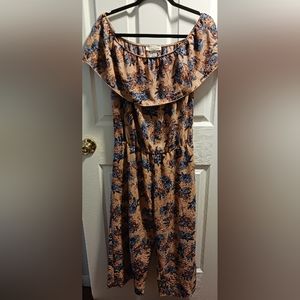 Love Spell Off The Shoulder Floral Romper L